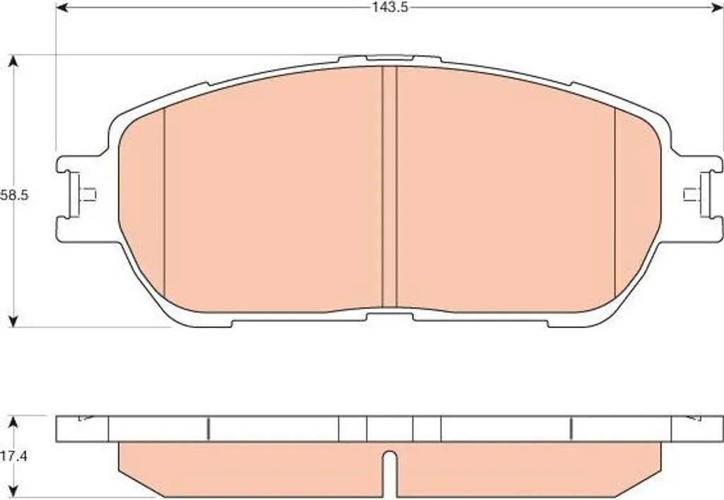 Plaquettes de frein TRW GDB3612 pour Toyota Camry OE 0446533350