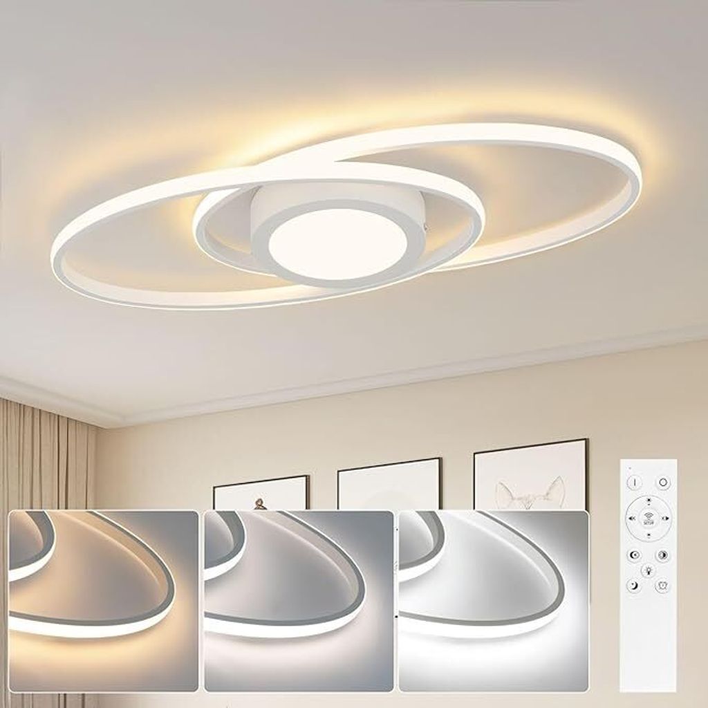 ZMH LED Deckenleuchte Weiß Dimmbar mit Fernbedienung für Produktbild 