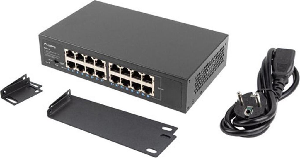 Lanberg Switch 16X 1GB Gigabit Ethernet Rack 10/19" Immagine del prodotto 
