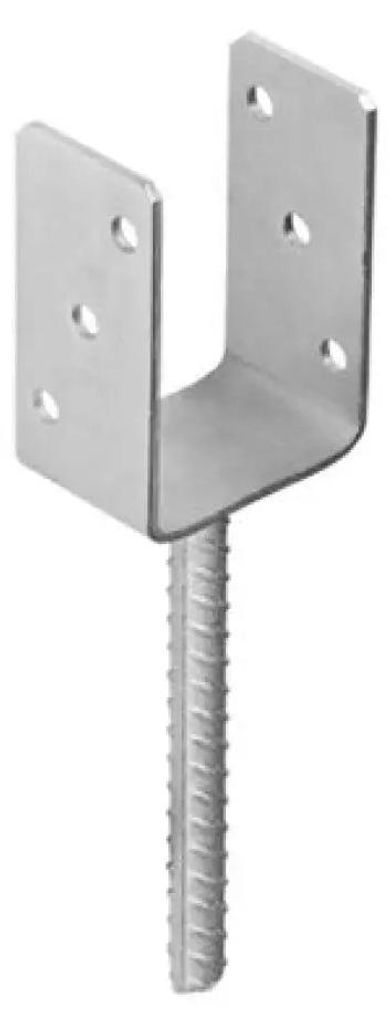 Supporto per pali zincato 81 x 120 x 60 x 4,0 mm Immagine del prodotto 