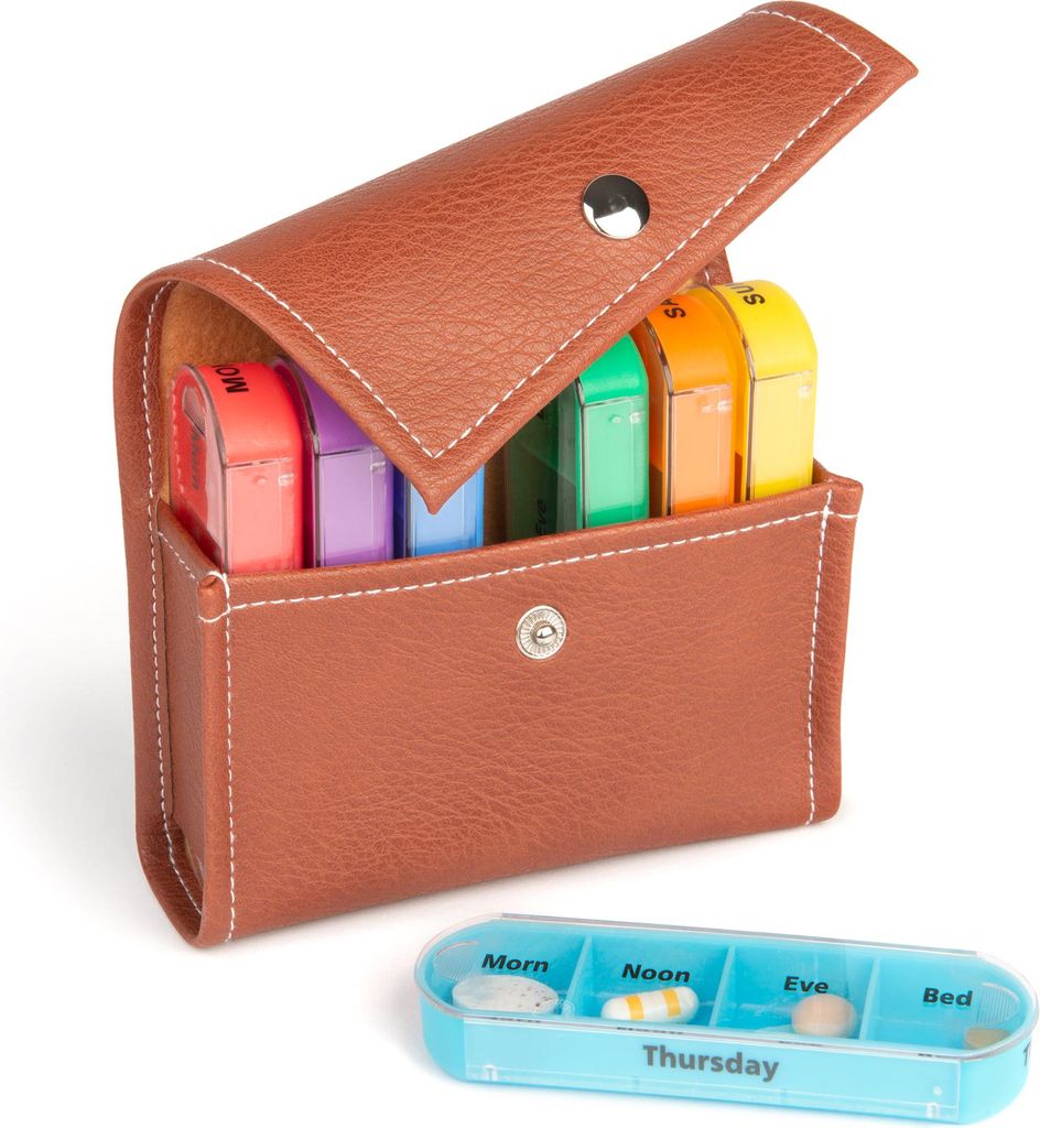 Vegane Pillendose 7 Tage im Etui | Wochenspender Produktbild 