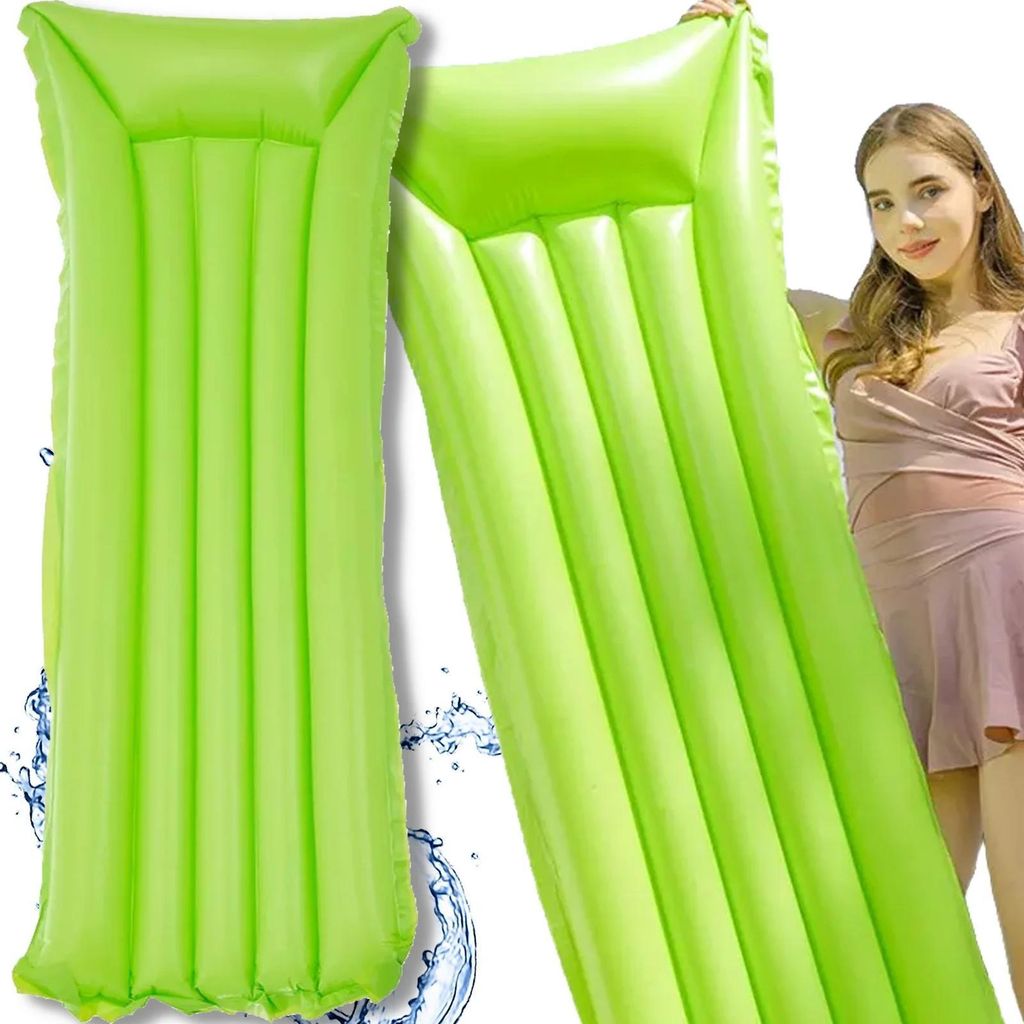 nafukovací plážová matrace lehátko do vody 180x70 cm zelená Obrázek produktu 