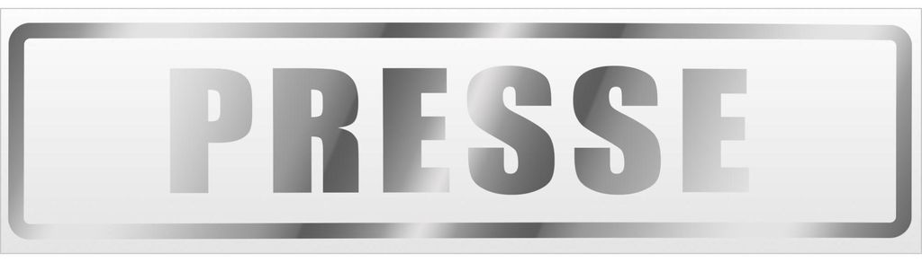 Kiwistar Presse Magnetschild Schild magnetisch - 30cm Chrom - Magnetfolie für Auto PKW Kfz