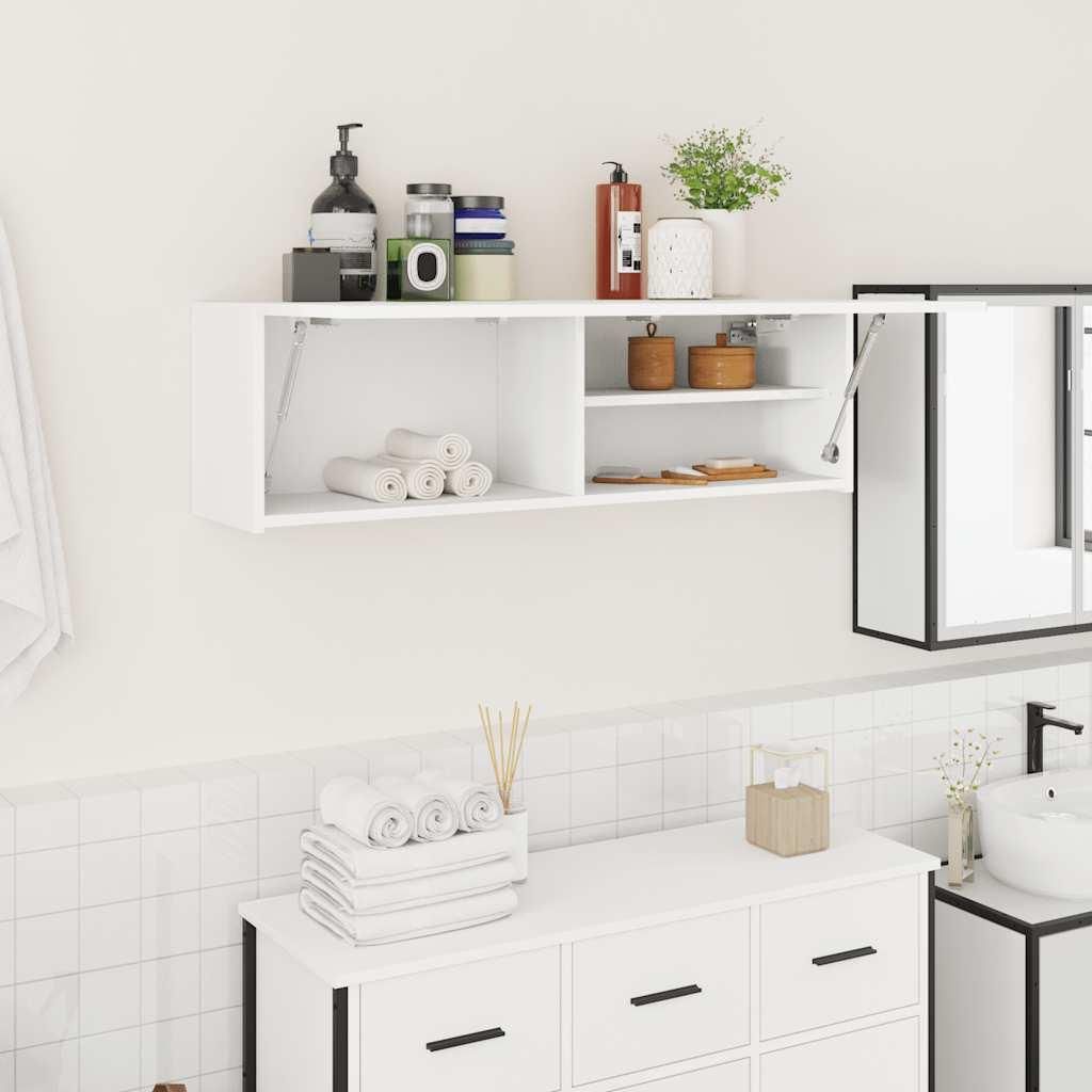 vidaXL Szafka łazienkowa biała 100x25x30 cm materiał Zdjęcie produktu 