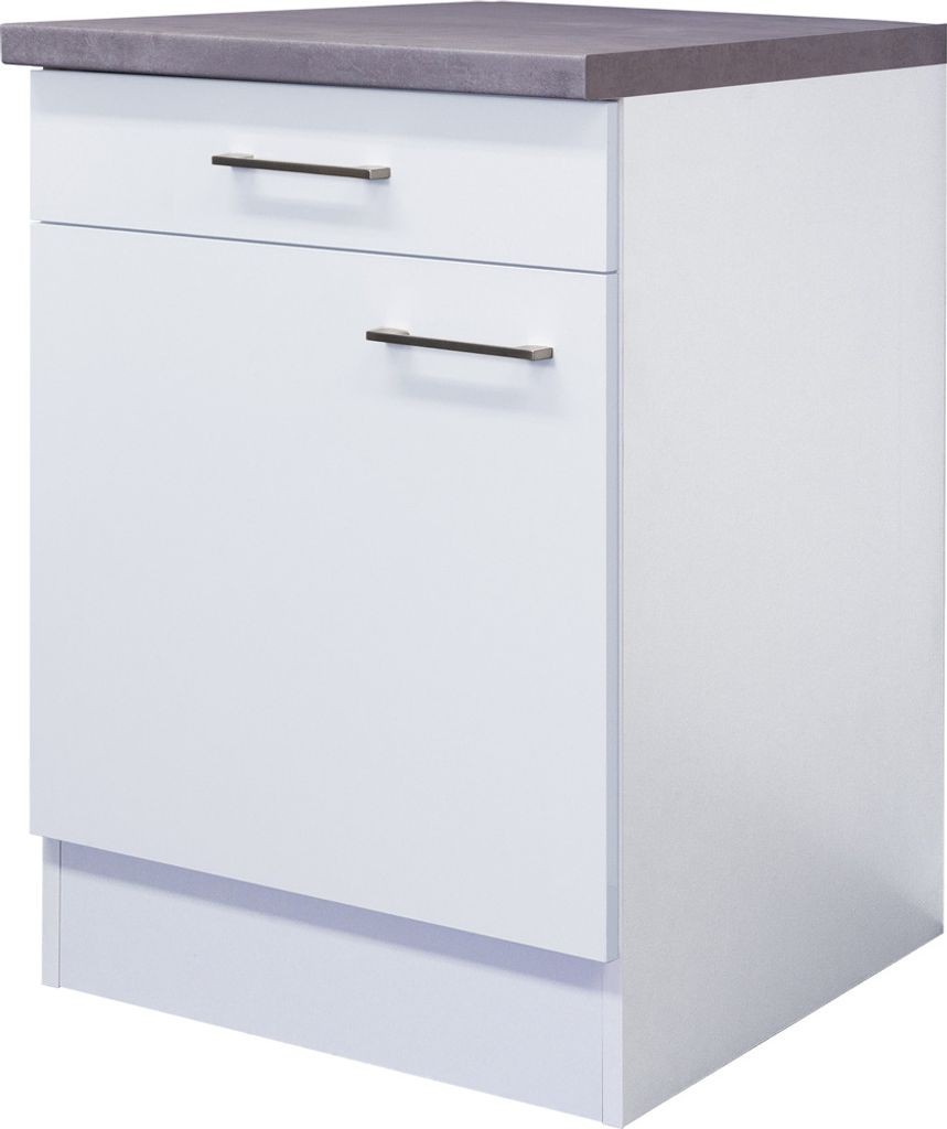 Küchenunterschrank - 60 cm breit - Weiß – Nawa