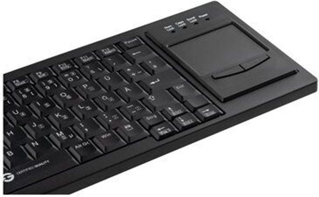 GETT Cleantype Xtra Touch Tastatur mit Touchpad USB Farbe schwarz Layout