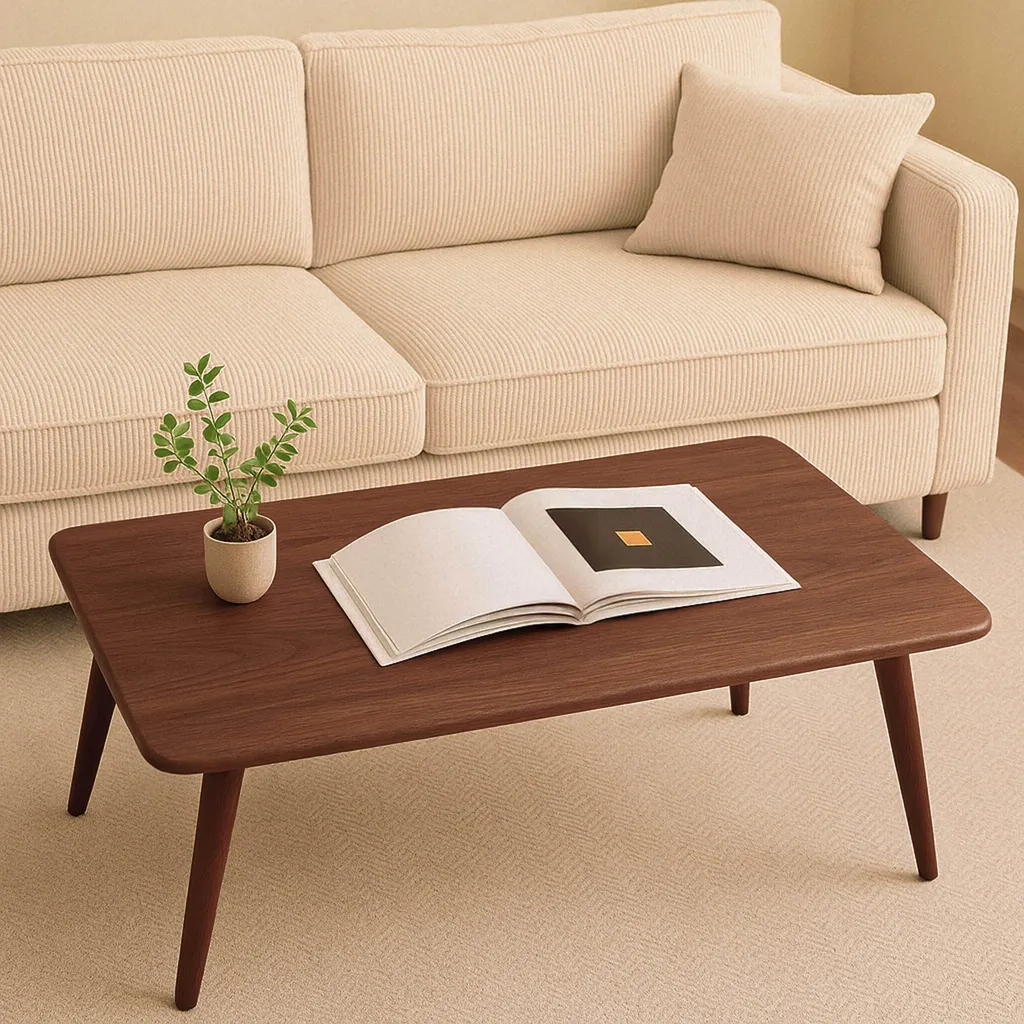 Table basse rectangulaire MDF bois stable - Oviala Silla facile à monter - 2