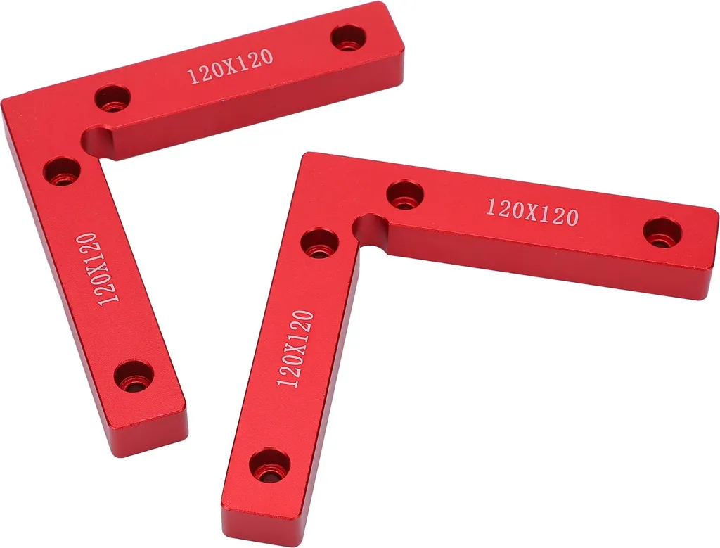 Positionneur d'angle droit 120mm pour assemblage bois et menuiserie DIY