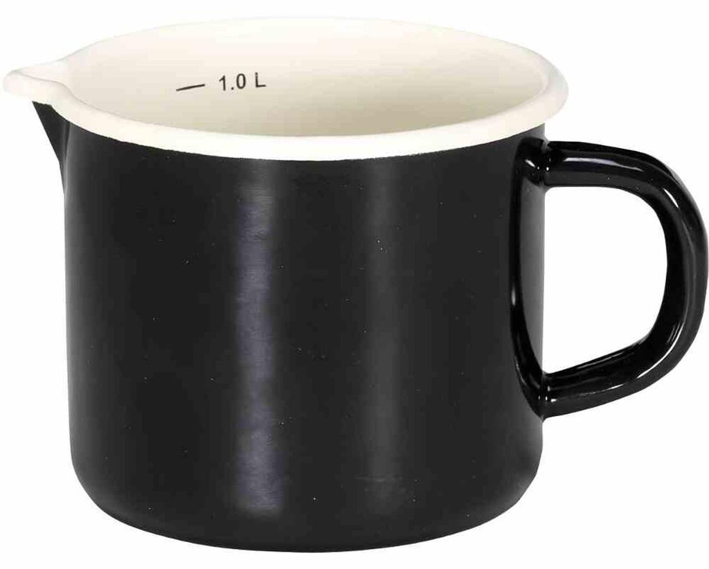 Milchtopf "Triest" 12 cm mit Ausguss Emaille weiß Produktbild 