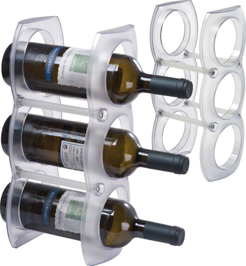 Weinregal aus Kunststoff für 3 Flaschen Produktbild 