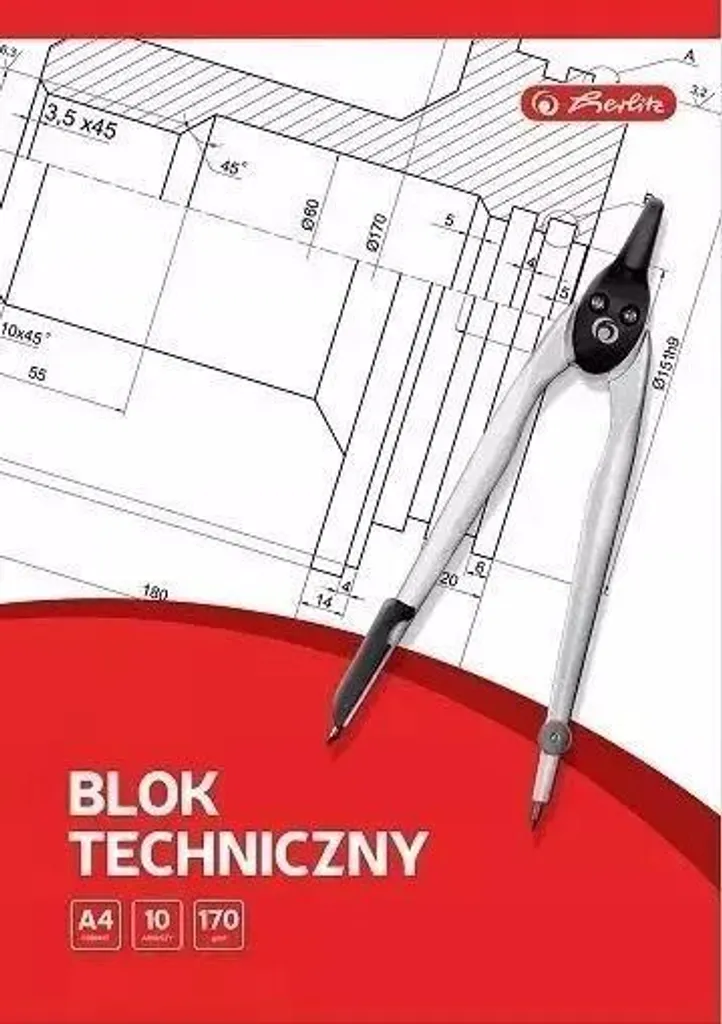 Papier à dessin technique A4 blanc Herlitz - Pack de 20 livrets 10p