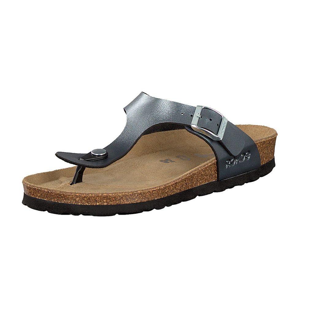 Rohde Damen Zehentrenner Pantolette Metallic-Optik Alba Produktbild 