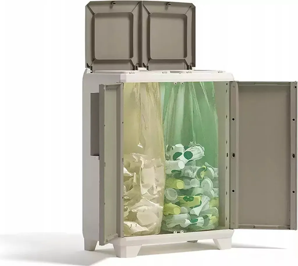 Collecteur de Tri Sélectif Keter Prof Poubelle de Recyclage Extérieure