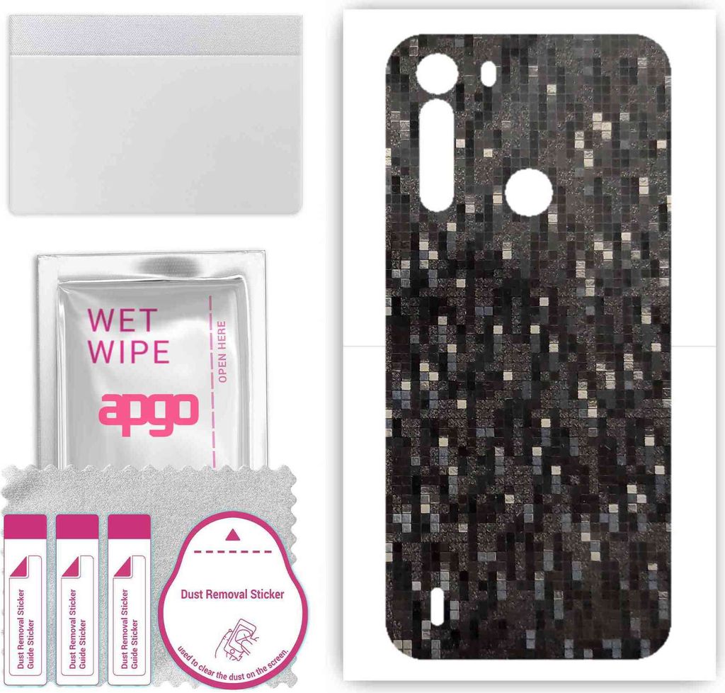 apgo Rückseite Schutzfolie, Skin, kompatibel mit Motorola One Fusion, Hinten Displayschutzfolie aus Vinylfolie, kratzfest, einfache Montage - Carb...