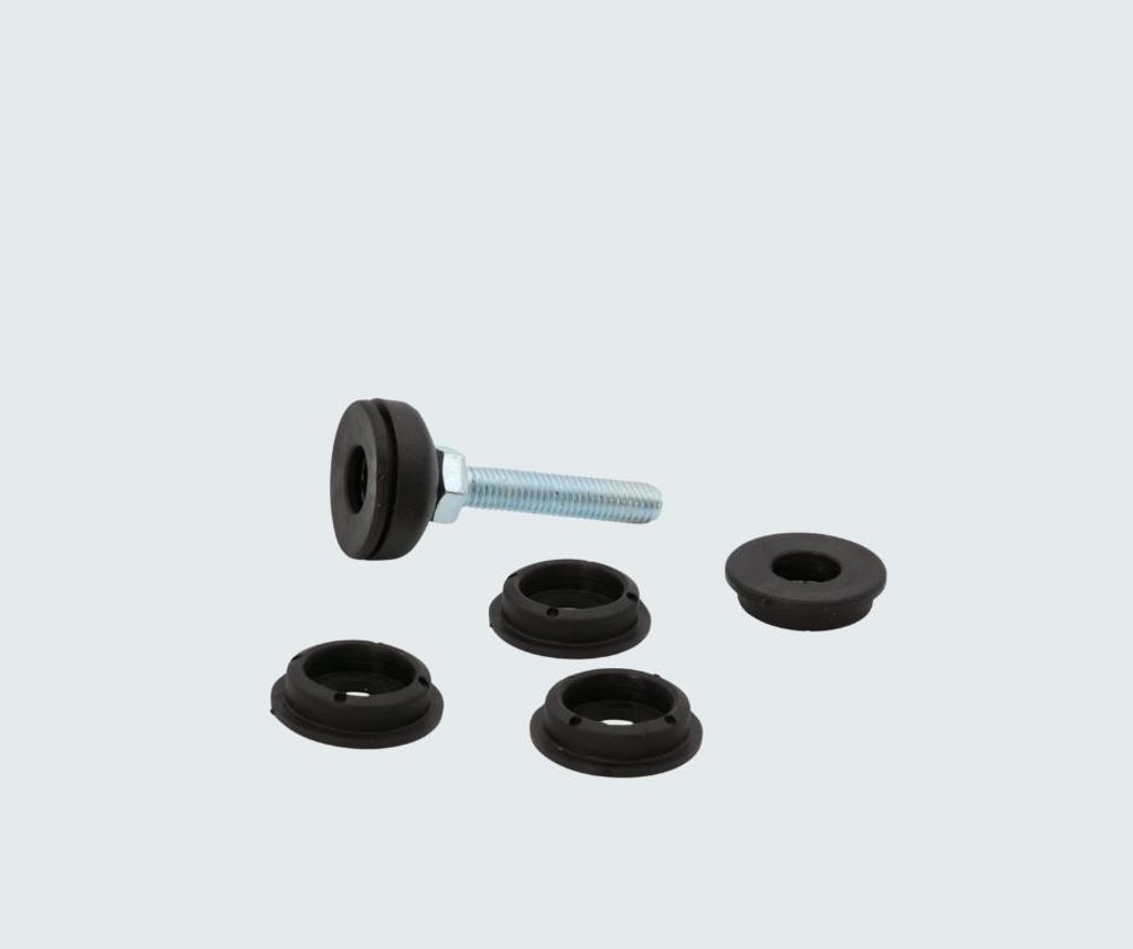 Antislipplatte Gummipuffer Nut 8 Profile Ø 30mm ohne Stellfuß- 4 Stück