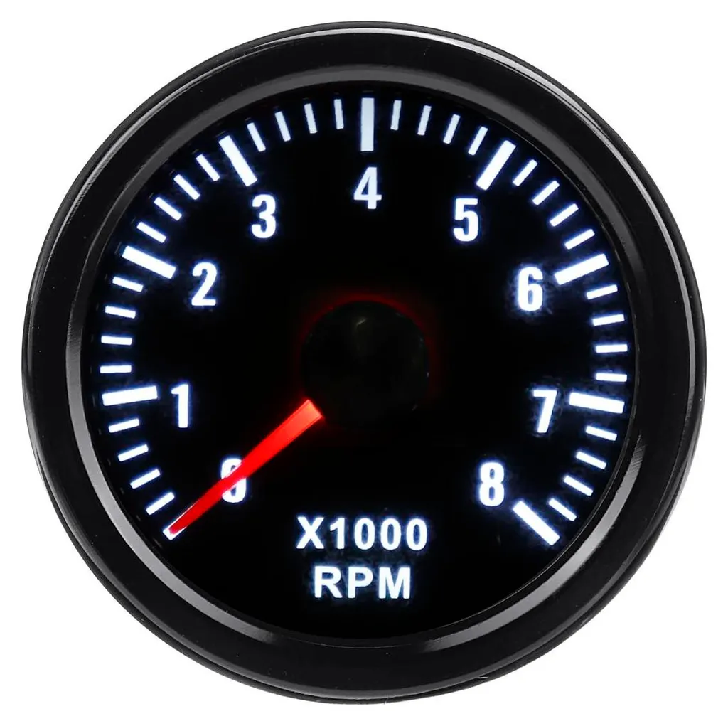Tachymètre universel 52 mm pour tableau de bord voiture essence 12V 8K