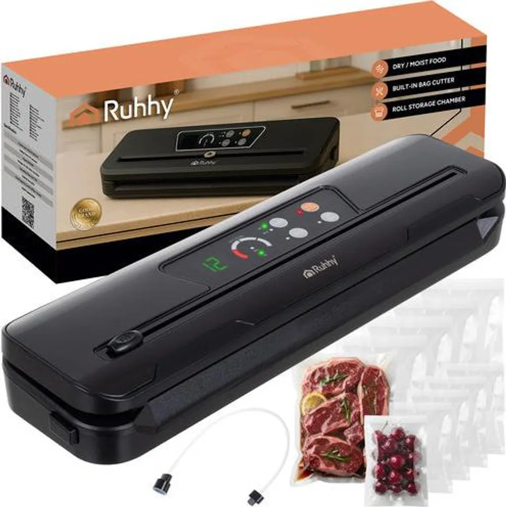 Machine sous vide 80 kPa aspiration forte avec cutter intégré et sacs