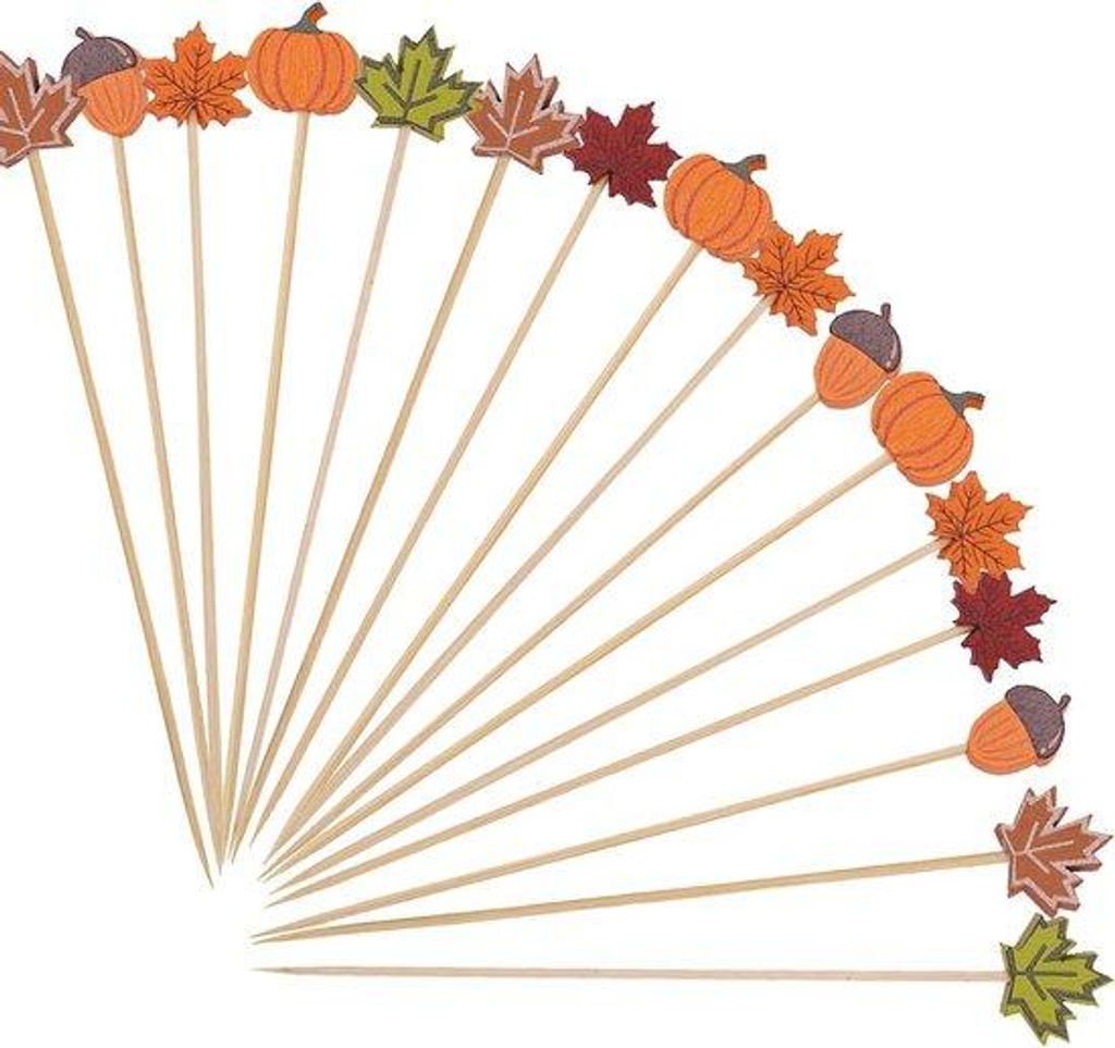 Holzpartystäbchen - 100 Stück - Holzstäbchen für Feierlichkeiten - 12 cm - Dekoration & Appetithäppchenstäbchen