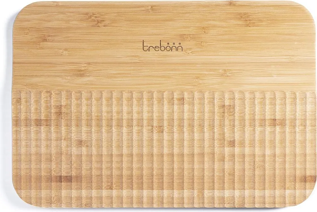 Trebonn Wave - Chop & Slide Piccolo tagliere in bambù, 30 x 20 x 1,8 cm