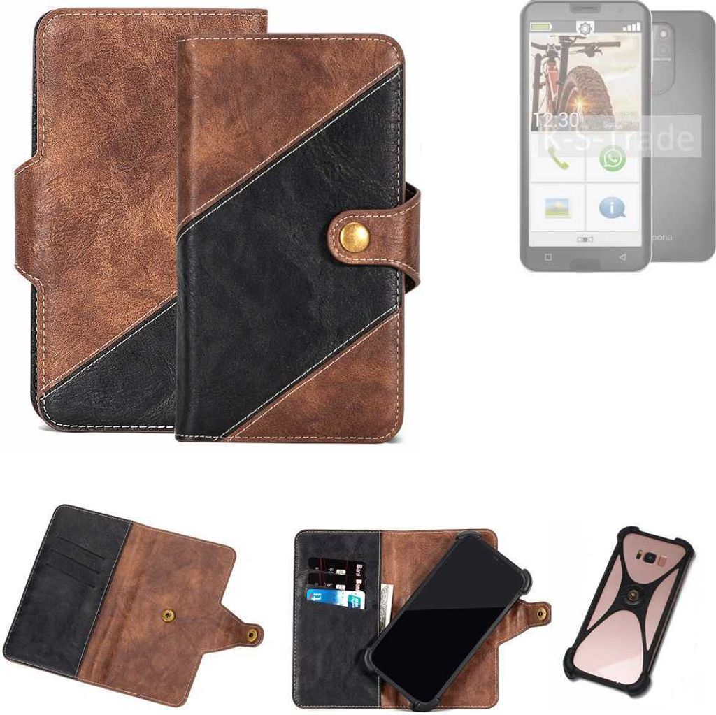 K-S-Trade Handyhülle Schutzhülle Bookstyle Case kompatibel mit Emporia smart.5 Klapphülle Cover Hülle Schutztasche 1x