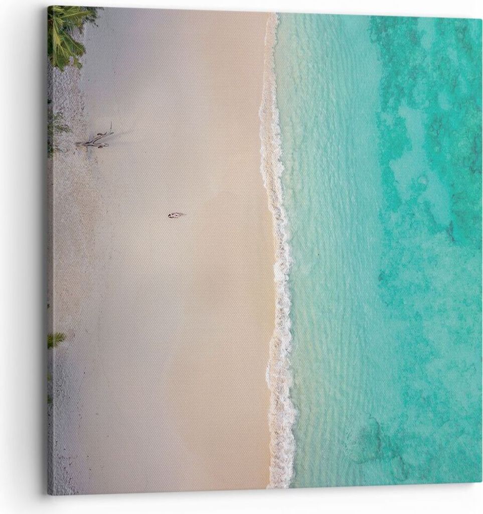 Bild auf Leinwand - Leinwandbild - Einteilig - Strand Tropen Rand - 70x70cm - Wand Bild - Wanddeko - Wandbilder - Leinwanddruck - Bilder - Wanddeko...
