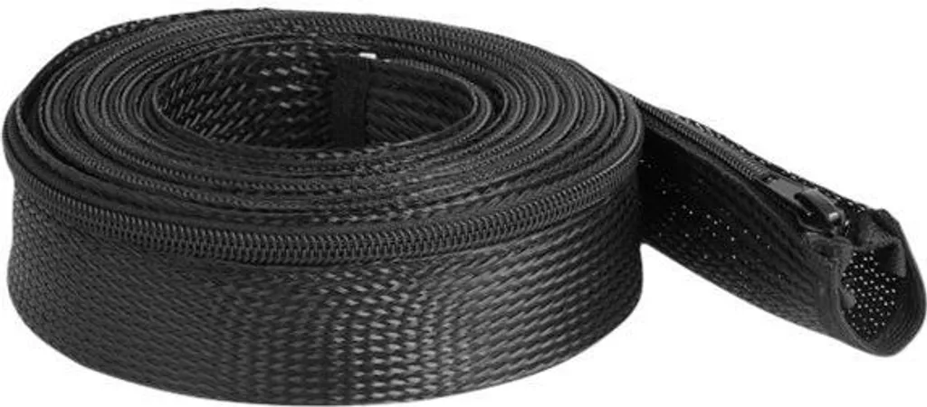 Solution Anti-Nœuds : Gaine Tressée avec Fermeture Éclair 3m x 50mm Noir