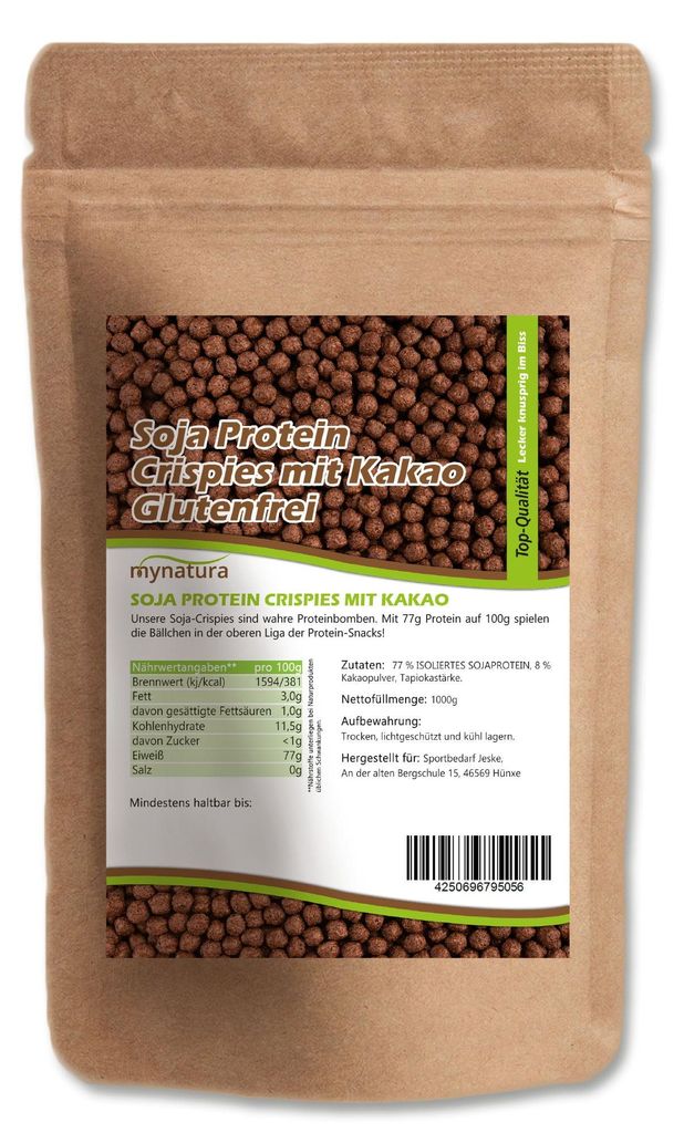 Mynatura Protein Soja Kakao Crispies – 1kg Produktbild 