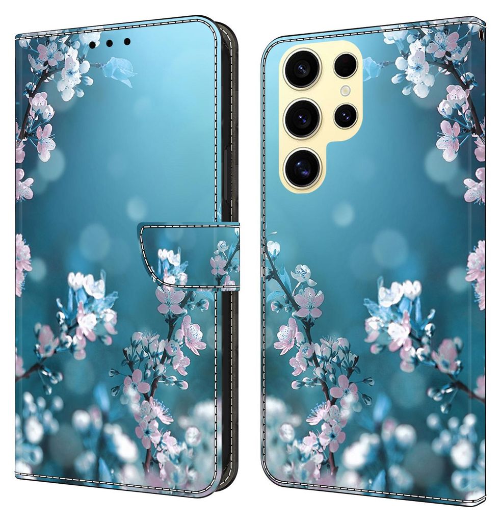 CLM-Tech Handyhülle kompatibel mit Samsung Galaxy S25 Ultra Hülle - Tasche aus Kunstleder - Klapphülle mit Ständer und Kartenfächern - Schutzh...