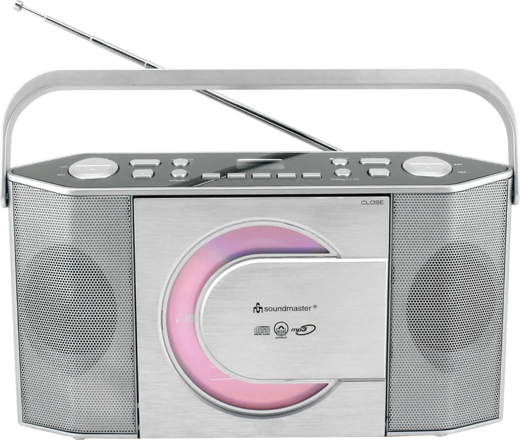 Radio Portatile Soundmaster RCD1755SI Argento con Lettore CD e MP3 - 2
