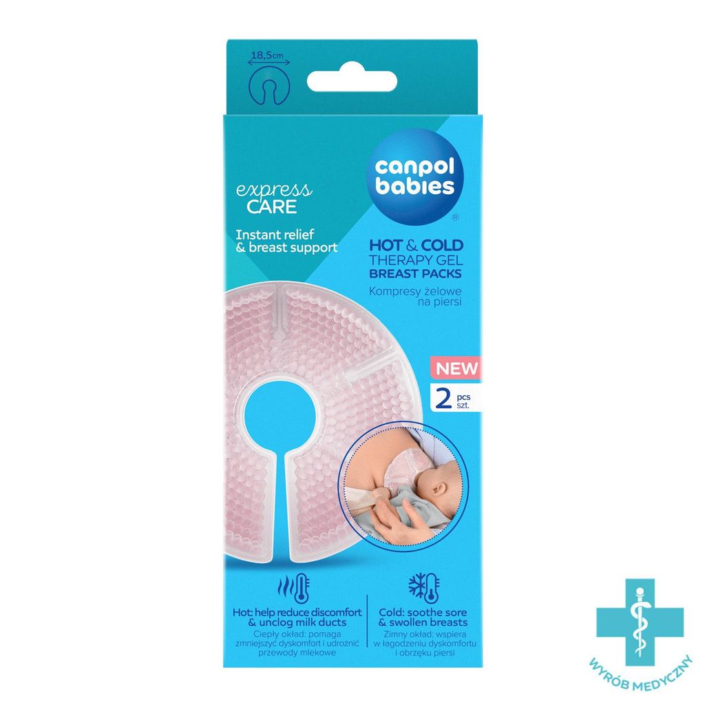 Canpol babies Gelkompressen für die Brust zur Kalt- oder Warmtherapie, 2 St., 78/023