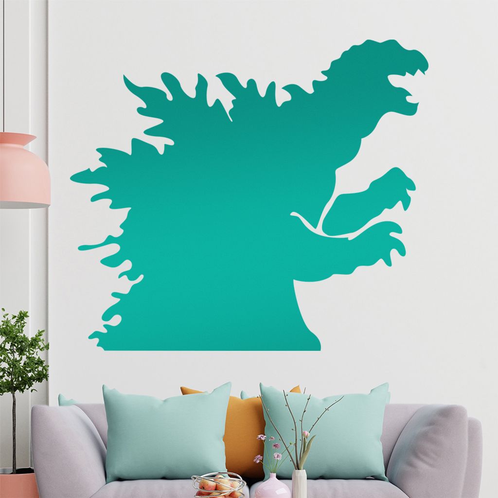 KIWISTAR Feuerdrachen - Dino Flammen Rauch Wandtattoo in 6 Größen - Wandaufkleber Wall Sticker - Dekoration, Küche, Wohnzimmer, Schlafzimmer, Ba...