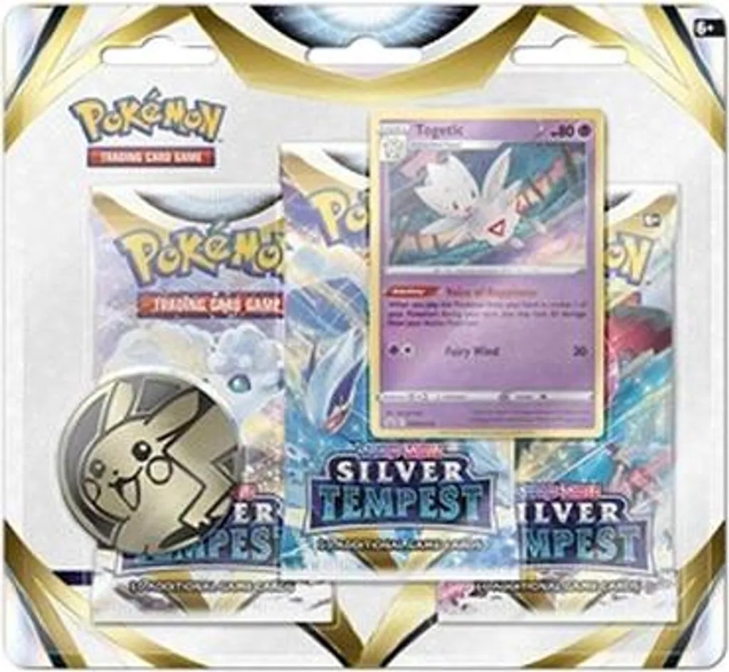 Pack de 3 Boosters Pokémon Tempête Argentée avec la Carte Togetic