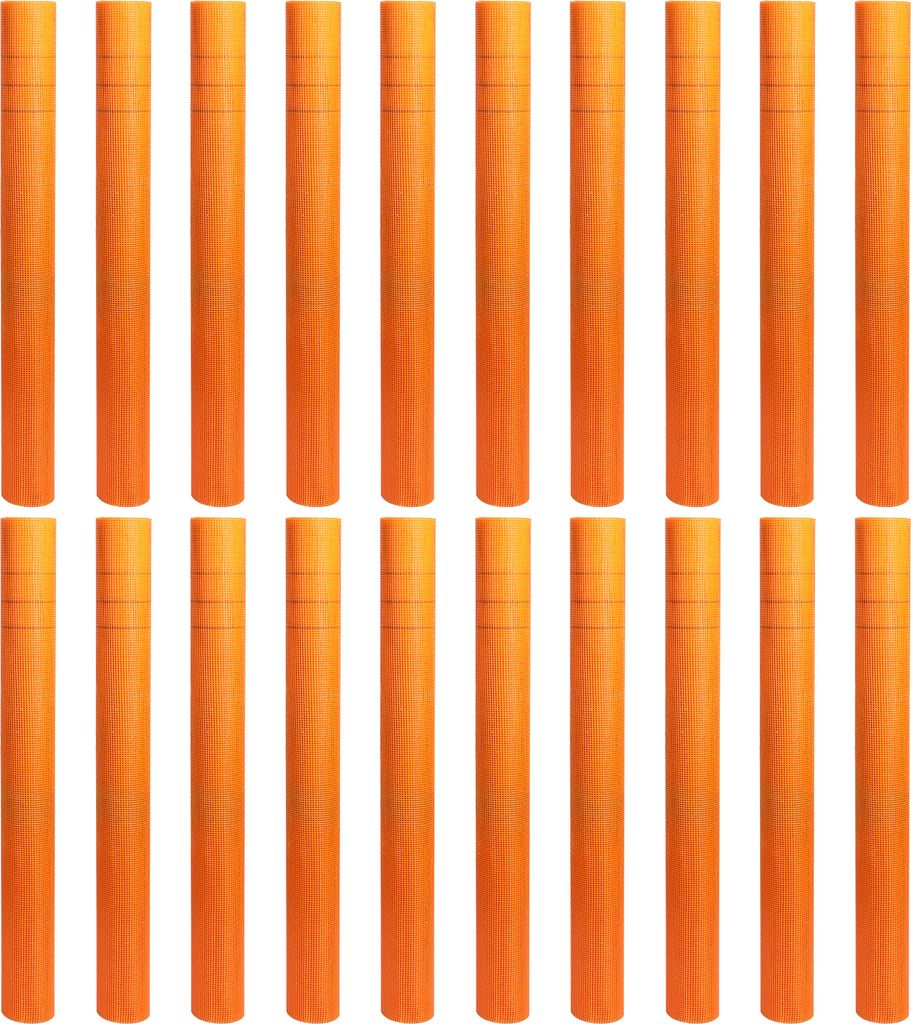 Hengda 20 Rolle Armierungsgewebe 160g/m² 4x4mm Putzgewebe Glasfasergewebe Gewebe Orange 1000m²