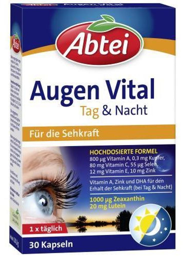 Abtei | Yeux Vital Jour & Nuit pour la vue | 30 gélules Image du produit 