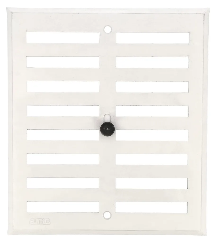 Grille d'aération coulissante blanche en aluminium - Modèle 170x190mm