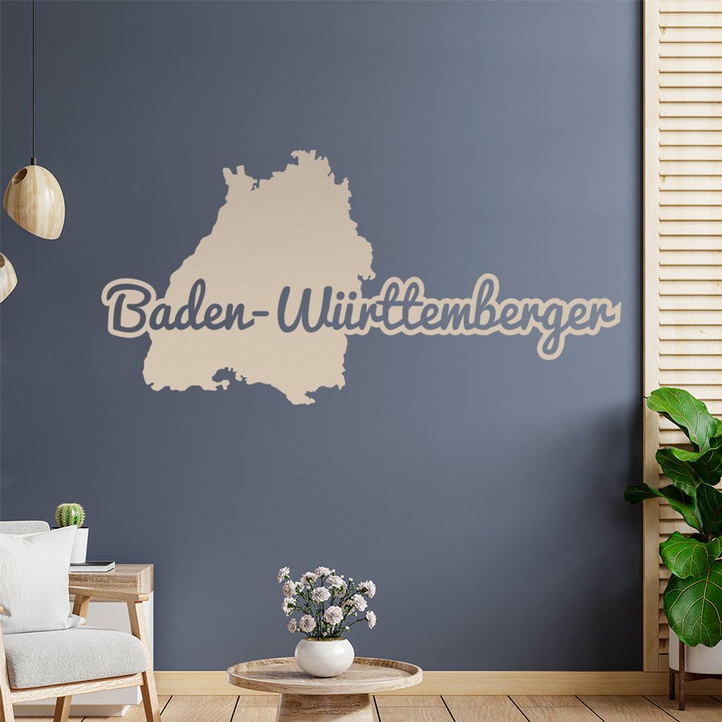 Baden-Württemberger Herkunft Wandtattoo Wandaufkleber Wall Sticker - Dekoration, Küche, Wohnzimmer, Schlafzimmer, Badezimmer