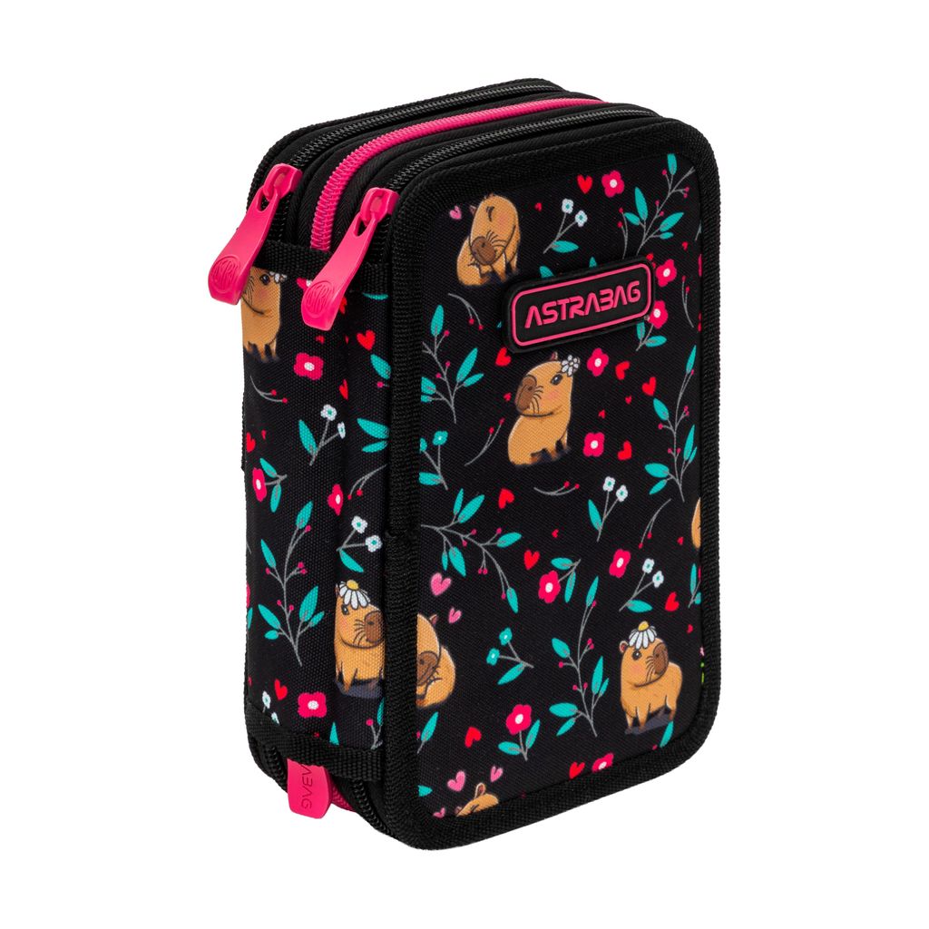 Astuccio triplo con accessori Jumbo Flowery Capy - ASTRA Immagine del prodotto 