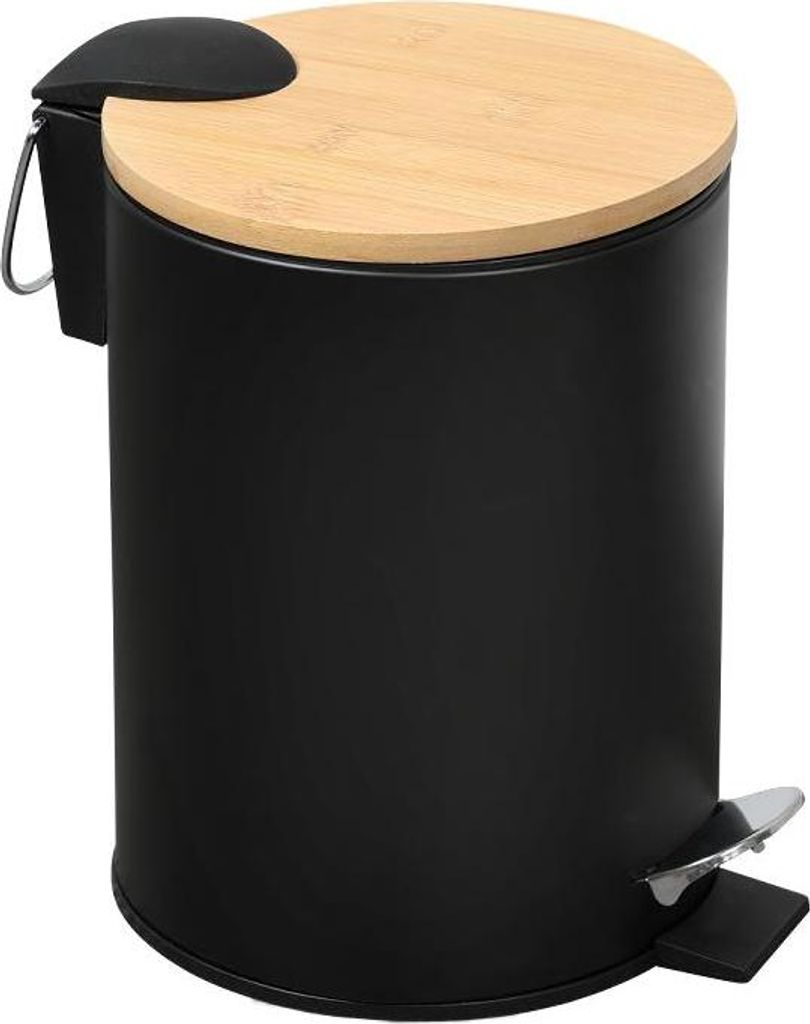 Kosmetikeimer Bambus, schwarz 3l