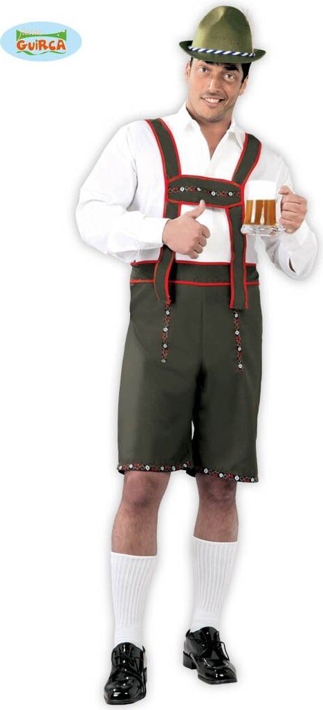 Trachtenmode Bayerische Lebensfreude Traditionelles Outfit Herbstfest Trachtenhemd Hosenträger Ereignis Lebensfrohes Design, Größe: 54 - 56 (XL)...