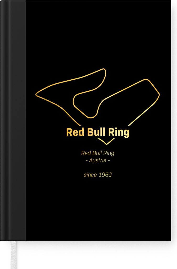 MuchoWow Notizbuch Tagebuch Haushaltsbuch Notebook A5 Red Bull Ring - Formel-1-Rennstrecke - Notizblock - Notizheft - Notebook - Schreibblock - P...
