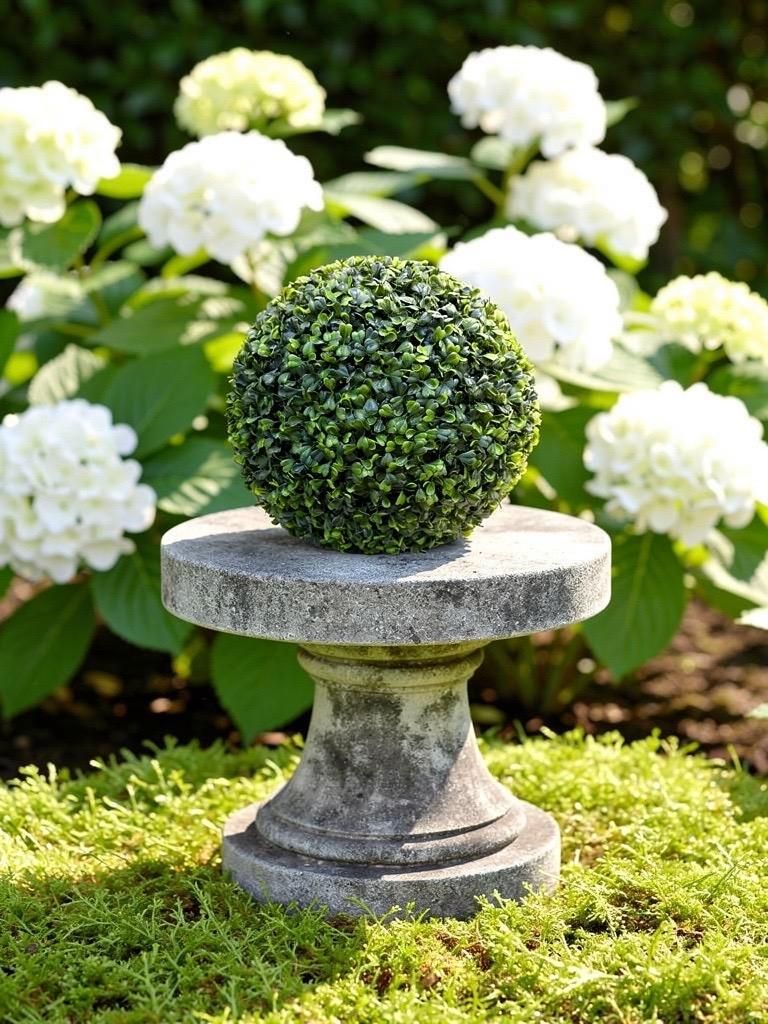 Buchsbaumkugel 40 Cm Kunstpflanze - Pflegeleichte Immergrne Deko Fr  Garten, Terrasse & Balkon