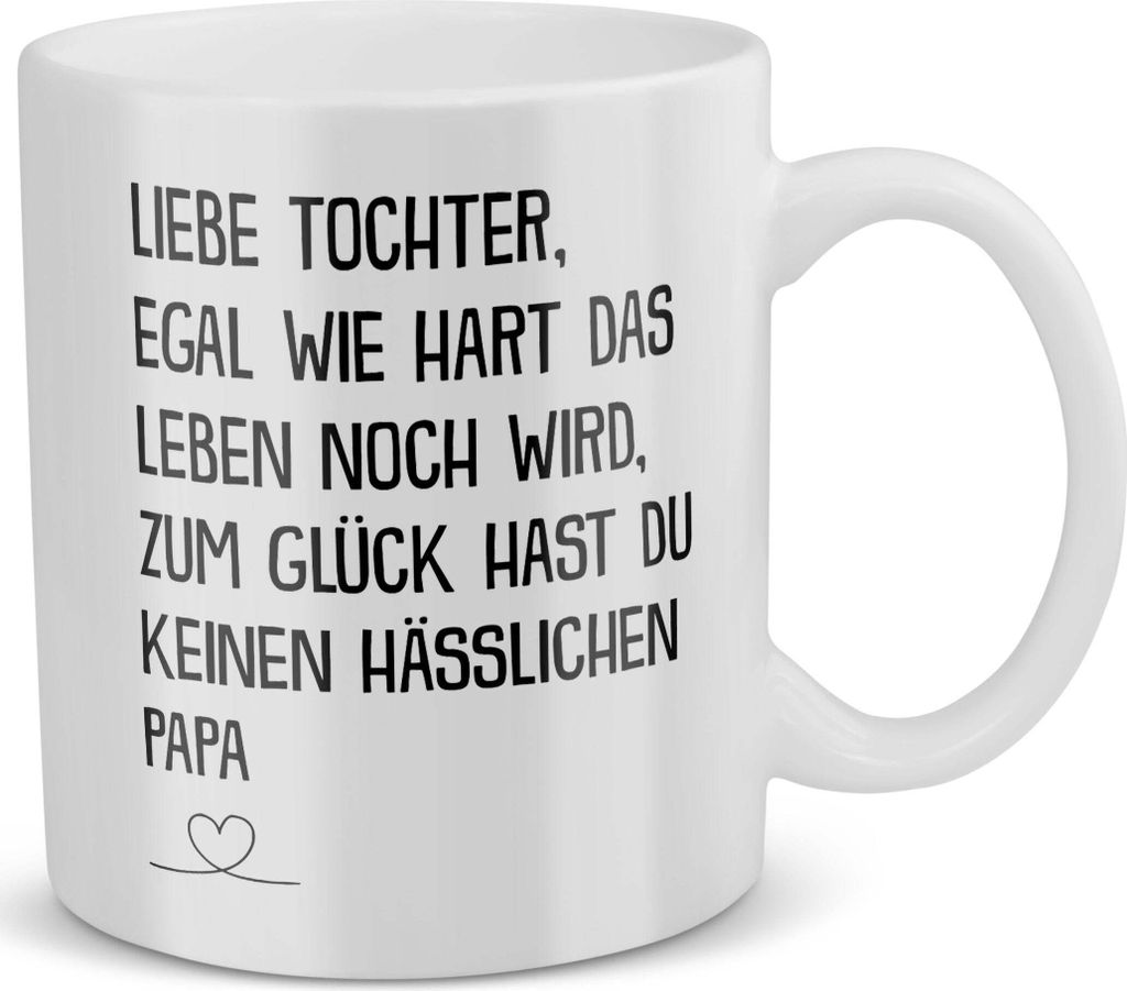 22Feels Tochter Geschenk von Papa Geburtstag 18 Jahre Mädchen Tasse Teenager Abi Bachelor Master Weihnachten Kaffeetasse Frauen Geschenkidee Uni A...