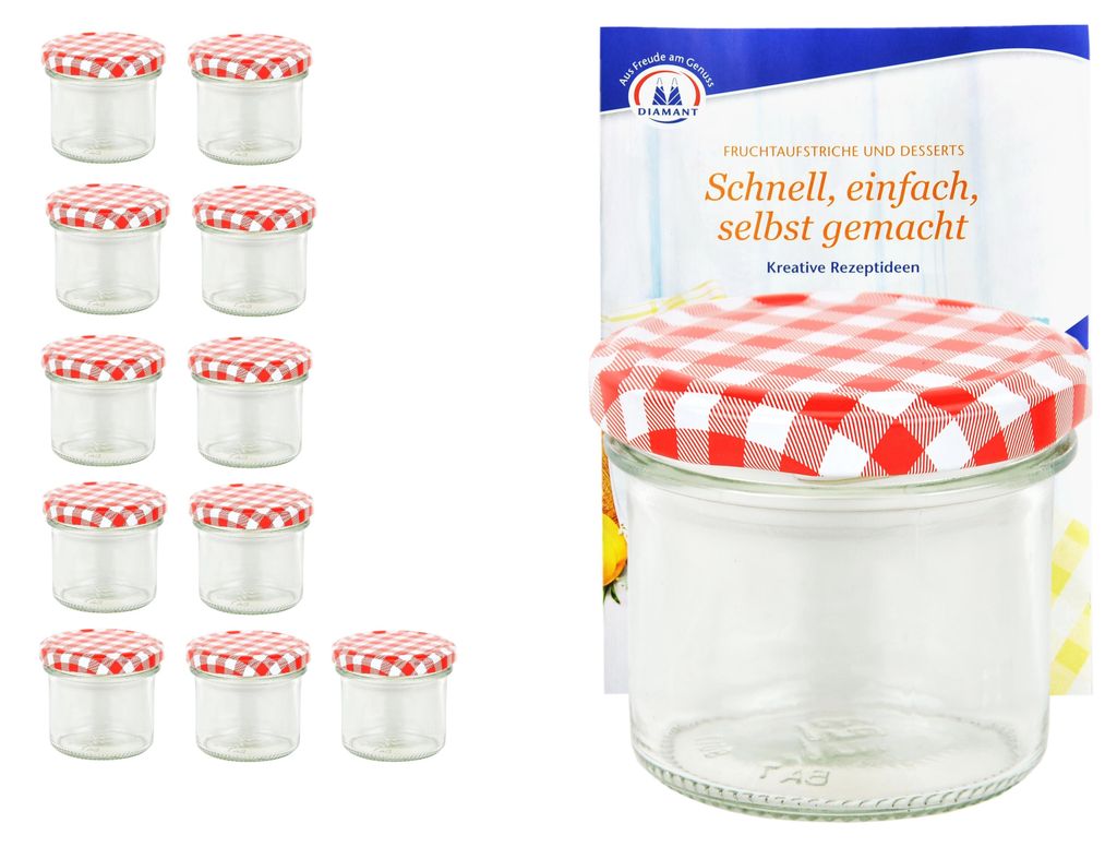 set di 12 tumbler 125 ml To 66 coperchio a scacchi rossi Immagine del prodotto 