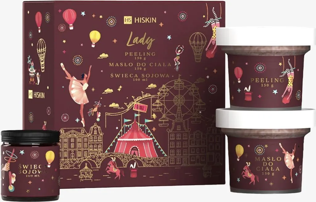 Rituel spa à la maison HiSkin Lady Box : gommage, sel de bain et bougie