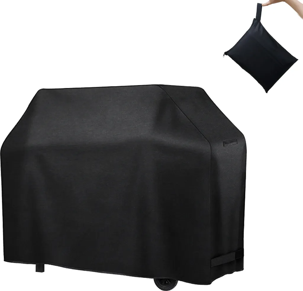 Protection barbecue anti-rouille et pluie bâche étanche noire 147 cm
