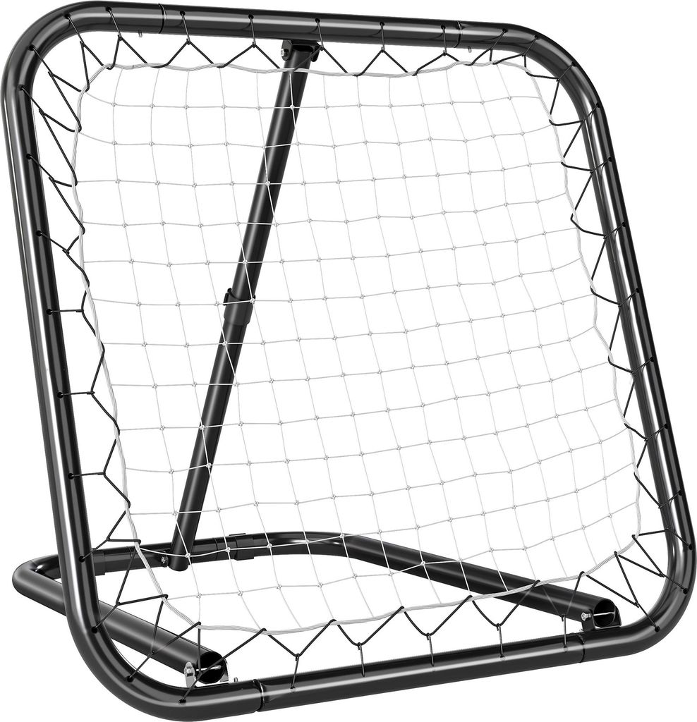 Rebounder für Fußball, 78 x 84 cm Prellwand mit Heringen, verstellbar in 5 Stufen, tragbar, Kickback Tor, Fußballtor für Jugendliche, Fußball ...