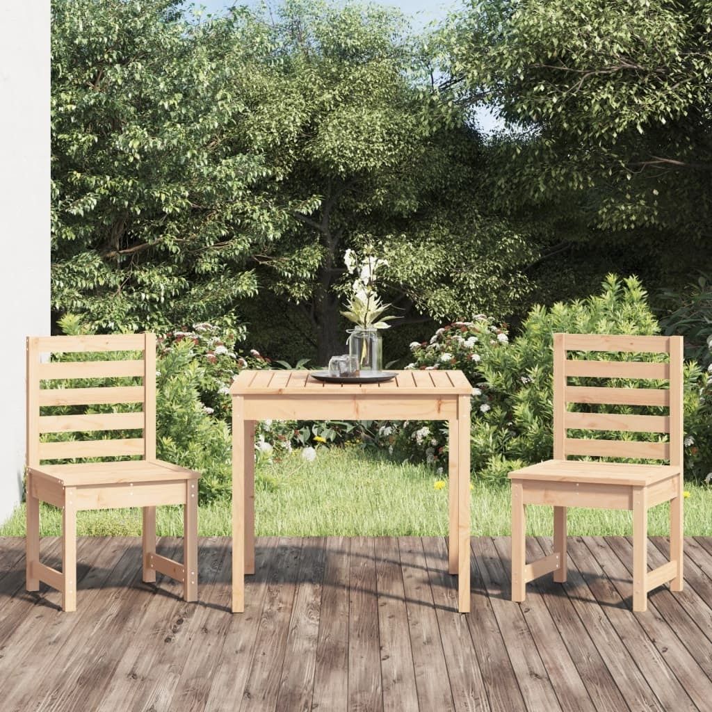 "2026 Promotion" 3-tlg. Garten-Bistro-Set - mit Tisch und Stühlen - Massivholz Kiefer - Gartenmöbelset CC9151