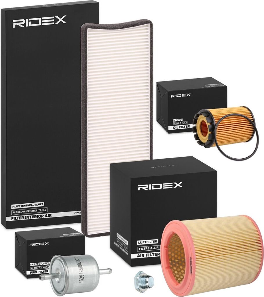 RIDEX Filterset Inspektionspaket Filtersatz passend für PEUGEOT 306 Schrägheck (7A, 7C, N3, N5) 306 (7B, N3, N5)