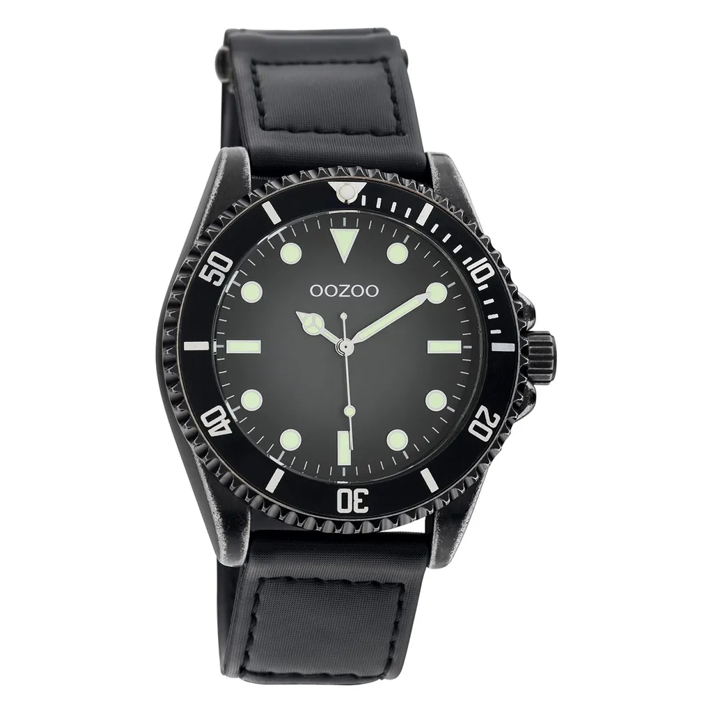 Orologio Oozoo UOC11012 Black Edition - Orologio Uomo Pelle Nera