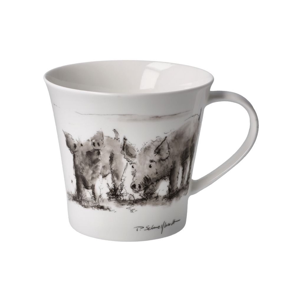 Goebel Coffee-/Tea Mug Peter Schnellhardt - Schwein gehabt!, Tasse, Becher, Fine Bone China, Bunt, 350 ml, 26500311